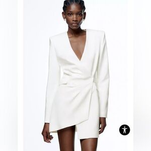 Zara White Blazer Dress